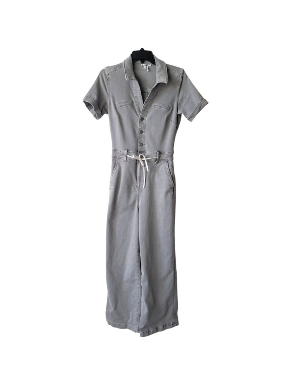 PAIGE $279 Carly Jumpsuit Short Sleeve Wide Leg Drawstring Stretchy - Picture 2 of 15